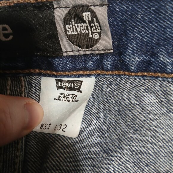 Vintage 1990s Levi's Silver Tab Loose denim blue jeans 31x32 USA Skater Grunge - Picture 5 of 8